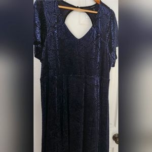 Torrid blue velvet dress
